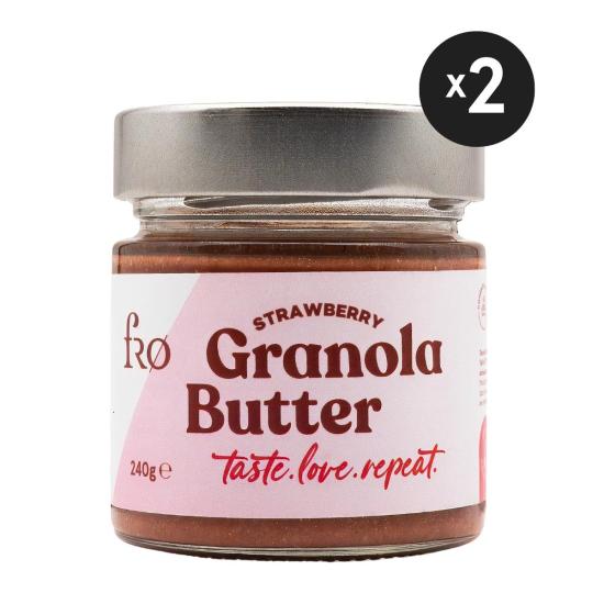 FRO 2’li Granola Butter Çilek Glutensiz Şekersiz Vegan Sürülebilir Kahvaltılık 2x250gr