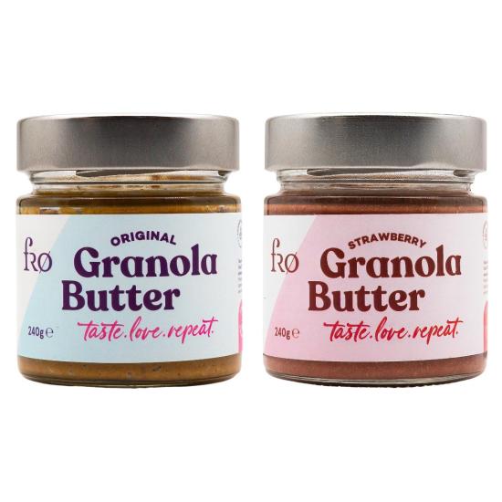 FRO 2’li Granola Butter Original Ve Çilek Glutensiz Şekersiz Vegan Sürülebilir Kahvaltılık 2x250gr