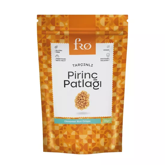 FRO Tarçınlı Pirinç Patlağı Glutensiz Vegan Şekersiz Sağlıklı Atıştırmalık